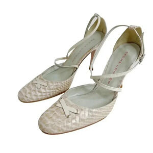 Vintage Sacha London Snakeskin Lace Up Heels Size 7.5